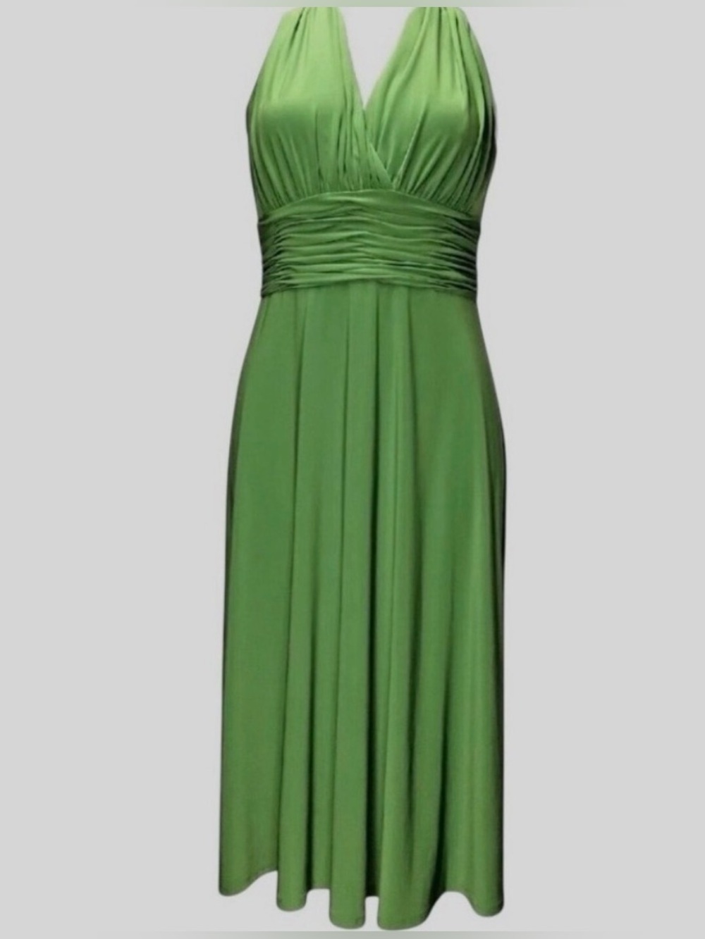 EVAN-PICONE Citris Green Halter Semi-Formal Maxi Length Dress Size 4